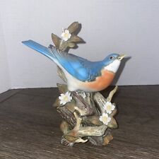 Vintage Homco Home Interior Porcelain Blue Bird Figurine  1984   7” picture