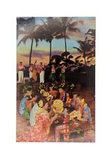 60's Hawaiian Sunset Luau Tiki Party Postcard United Airlines Unposted Unmarked picture