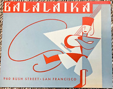 Vintage 1946 Balalaika Restaurant/Nightclub San Francisco Souvenir Photo Folder picture