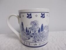 National Trust Hidcote Manor Garden White & Blue Porcelain Coffee Tea Cup Mug picture