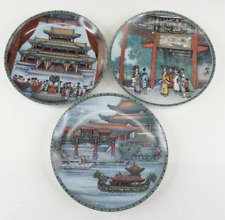 3 Piece Vintage 1989 Imperial Jingdezhen Porcelain Plates picture