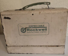 Antique Porter Cable Rockwell Manufacturing Co. Metal Case Grannycore Rustic picture
