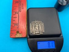 Vintage Sterling Silver St. Florian Firefighter Catholic Protection Medal Chapel picture