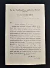 1895 antique New York New Haven and Hartford Railroad Company unused Document picture