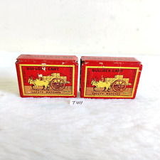 1930s Vintage AMCO Bullock Cart Safety Matches Advertising Matchbox Sleeve T411 picture