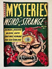 Mysteries Weird and Strange #7 1954 1.8 GD- Superior EC Comics Pre-Code Horror picture