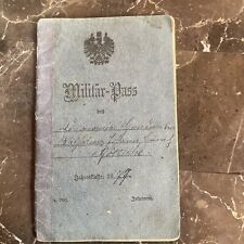 Antique 1877 Military German Reise-Pass Passport Deutsches Reich picture