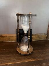 Vintage Blenko Hourglass Blown Glass Wood 24