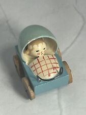 ERZGEBIRGE Wendt Kuhn Wooden Doll House BABY PRAM Germany Vintage Miniature picture