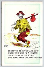 Comics~Artist Wm Standing~Hobo~Things Never So Bad~Could Be Worse~1954 Postcard picture