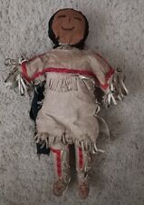 Antique Cheyenne / Arapaho Beaded Leather And Cloth Doll Circa 1940's picture