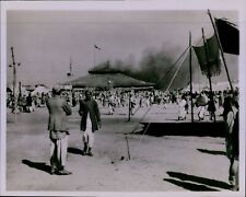 LD210 1944 Original Photo SACRIFICE FLAMES SMOKE OVER GROUNDS New Delhi India picture