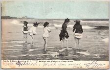 Brooklyn New York bathing and wading at Coney Island UB Postcard 1908 picture