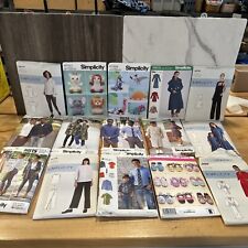 Lot of 15 Vtg Sewing Patterns Simplicity, See Pics Plush Men’s Women’s Shoe picture