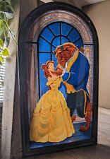 Disney’s Beauty And The Beast 12” Stained Glass Limited 2000 Piece  picture