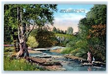 c1930's Brown Country State Park River Near Bloomington IN Vintage Postcard picture