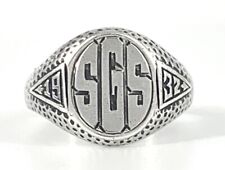 Vintage 1932 SGS Sterling Silver High School Class Ring Sz 6.5 picture