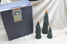 SET OF 3- RARE 1997 Williraye Studio Christmas Trees Modern Design WW2450 picture