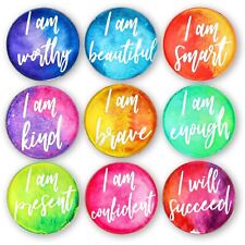 Inspirational Glass Refrigerator Magnets for Locker, Bulletin Board (9 Pcs) picture