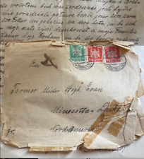 Vintage letter 1927 Hindenburg German Reich Stamps RARE envelope set picture