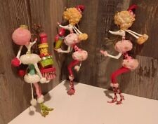 Rare Vtg.  Funky Whimsy Poodle Elf Dog Ornaments A-42 picture