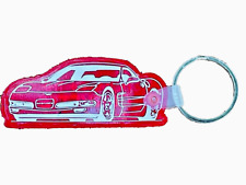 Chevrolet Corvette Keychain NEW NOS Red Rubber Bowling Green Kentucky Key Ring picture