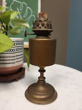 Rare Antique Old Brass Kerosene Oil Lamp , Collectible Brand EEEE Complete picture