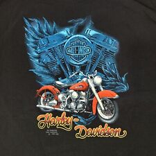 Vtg 1991 3D Emblem Harley Davidson V-Twin Evo Soft Tail XL Shirt Cook Forest PA picture