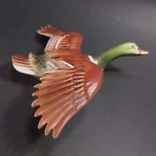 Flying Mallard Duck Wall Plaque Figurine Art Vintage GC Japan Fine Ceramic B3335 picture