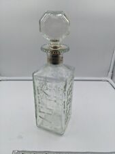 Whiskey liquor decanter bottle glass alcohol vintage clear  picture