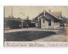 ST1956: RR STATION CLINTON NJ (Scarce RPPC/postcard 1906 PM)  picture