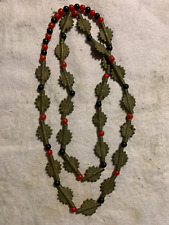 African Lost Wax Baoule Trade Beads Necklace - Brass and glass, 30