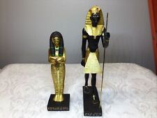 Design Toscano King Tutankhamen And Cleopatra Figurine Lot Of 2 picture