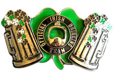 Vintage 1980’s St Patrick’s Irish Drinking Team Beer Steins Belt Buckle enameled picture