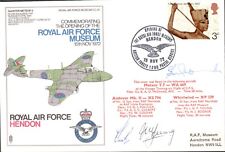 1972 RAF Hendon RAF Museum Meteor Signed Flown Cover Fancy Cancel picture