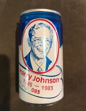 ANHEUSER-BUSCH HARRY JOHNSON 1945-1983 RETIREMENT BANK TOP COMMEMORATIVE CAN picture