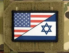 USA Israel Flag Morale Patch /Military ARMY Tactical Airsoft Hook & Loop 562 picture
