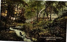 The Brook by the Old Mill Gorham ME Divided Postcard c1908 picture