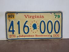 1979 Virginia License Plate Tag. picture