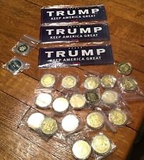 HUGE Lot of Trump Coins and Bumper Stickers All are NEW picture
