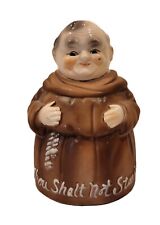 Vintage Friar Monk Bank Thou Shall Not Steal  1960s Giftware Handpainted picture