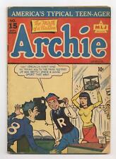 Archie #15 GD+ 2.5 1945 picture