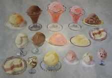 Lot of 15 Old 1950's Vintage ICE CREAM DISH - Soda Fountain DINER Paper Diecuts  picture