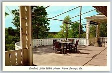 Warm Springs, Georgia GA - Sundeck - Little White House - Vintage Postcard picture