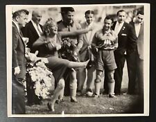 1957 Marilyn Monroe Original Photo Press Stamped Kick Israeli USA Soccer Vintage picture