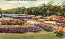 C.1940s Harrisburg PA Italian Gardens Scenic UNP Linen Pennsylvania Postcard 130 picture