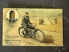 #D6883 Indian Motorcycle @1910-15 Postcard 