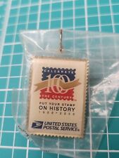 Vtg USPS 2000 Celebrate The Century Stamp Gold Tone  Lapel Pin NOS picture