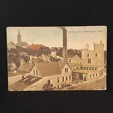 1900’s Port Washington Brewing Factory Scene Postcard picture