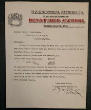 US Industrial Alcohol Company 1907 Letterhead Pre Boston Molasses Flood Signed picture